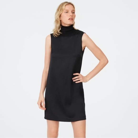 CLUB Monaco Jourdan Turtleneck Shift Dress black size 10 - Picture 5 of 5